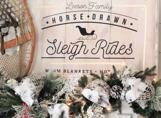 Horse Drawn Sleigh Rides Cricut Sign
