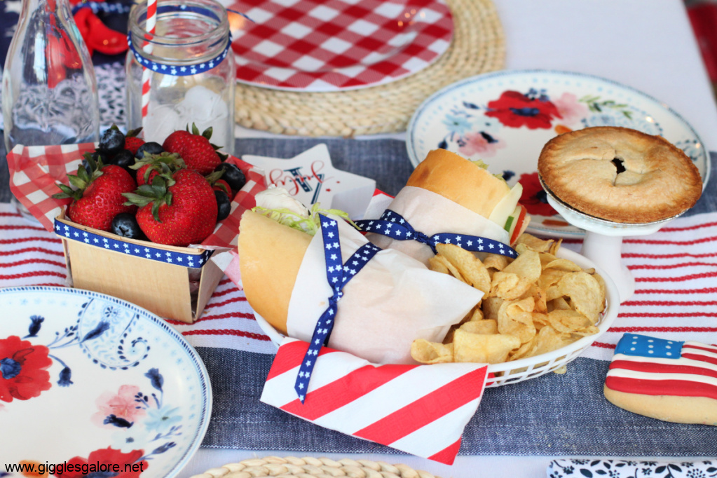 4th of July Picnic Party Sandwiches