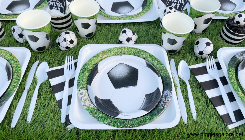 Soccer Party Table Setting