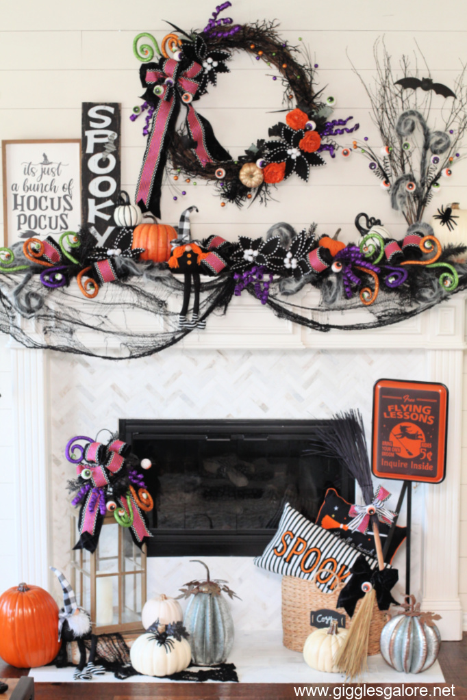 Hocus Pocus Halloween Mantel Decorations