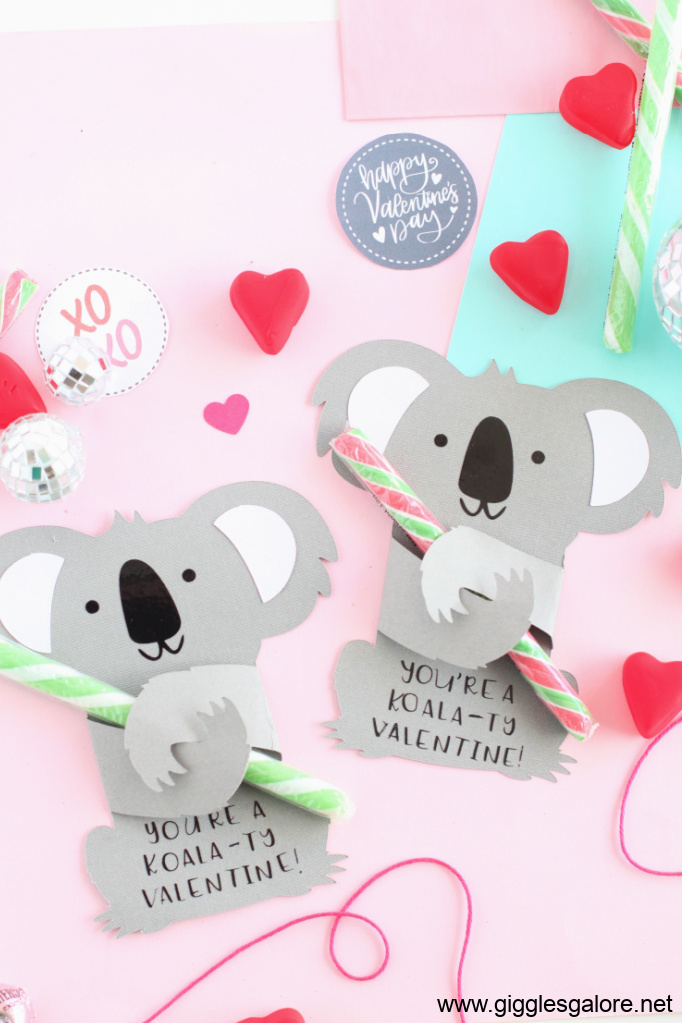 Cricut Valentine Koala Cards