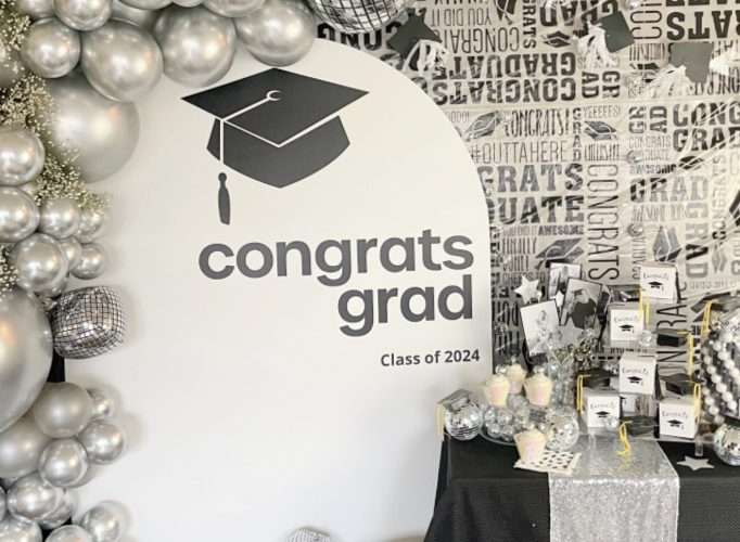 Disco Graduation Backdrop