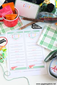 Summer Camp Survival Kit with Free Printables - Giggles Galore
