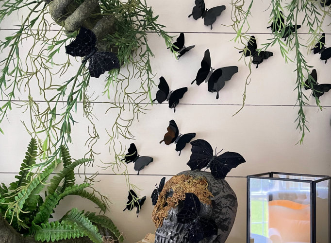 Haunted Butterfly Halloween Wall Decorations