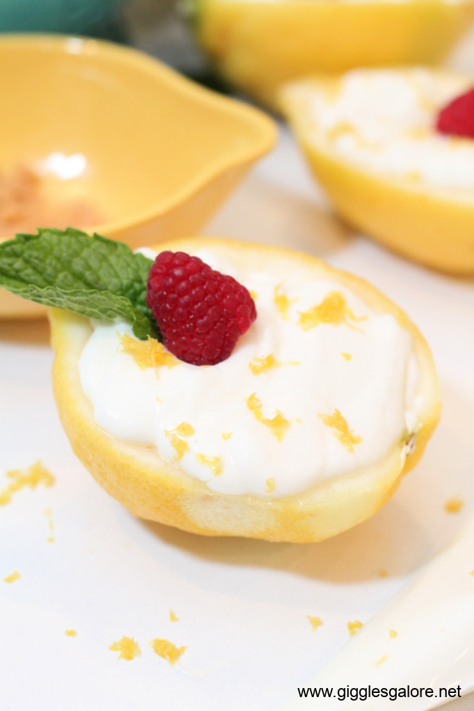Easy Lemon Mousse Dessert in Lemon Shell