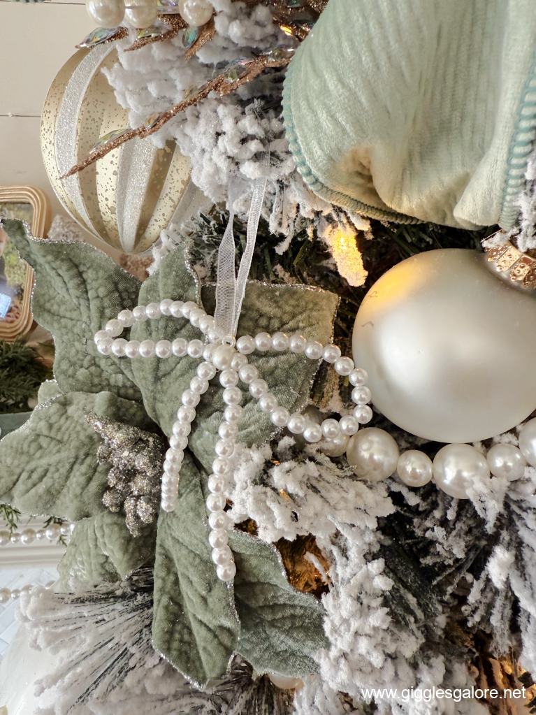 Pearl Bow Christmas Ornament Pearl Bow Christmas Ornament