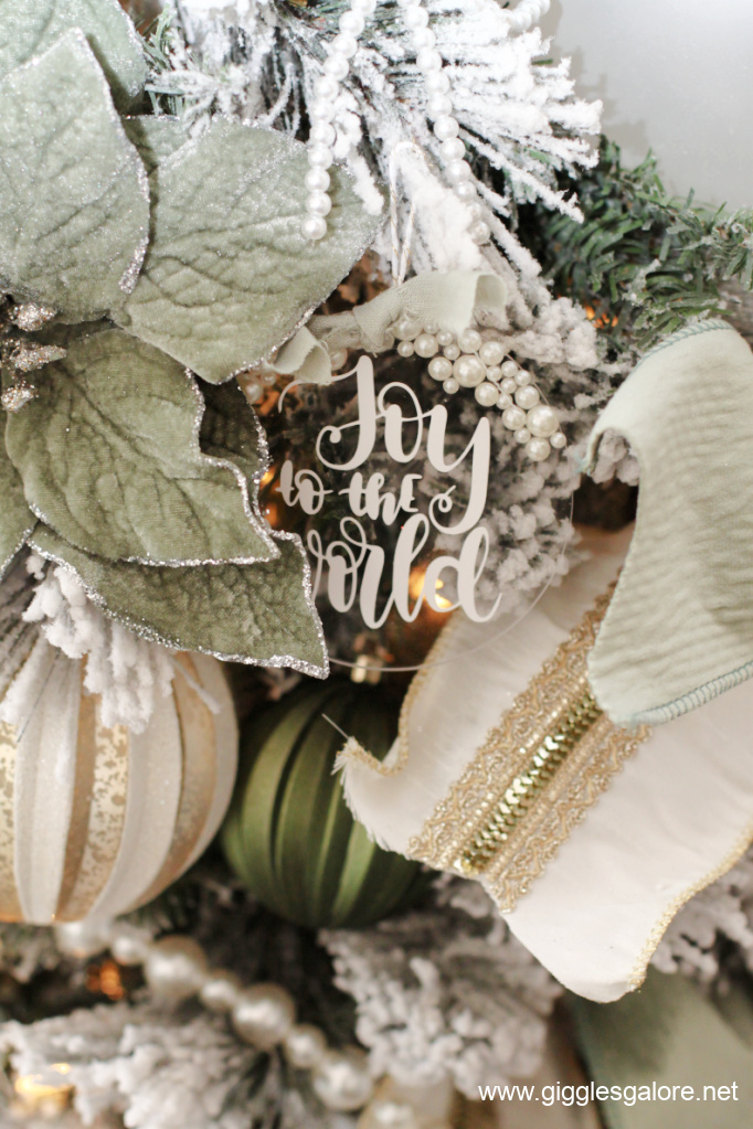 Sage Green Flower Christmas Tree Sage Green Flower Christmas Tree