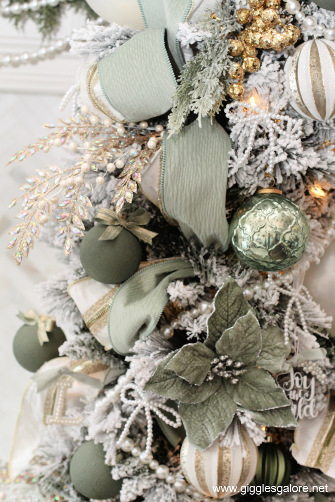 Sage Green and Cream Christmas Decor Sage Green and Cream Christmas Decor
