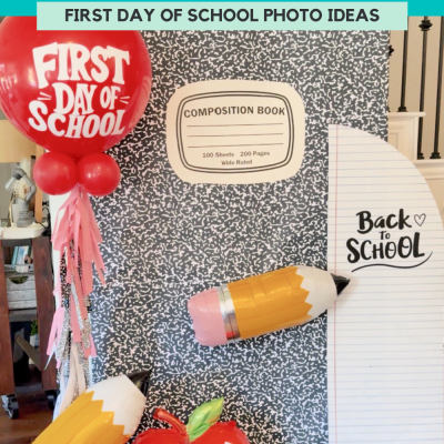 DIY Composition Notebook Back-to-School Backdrop