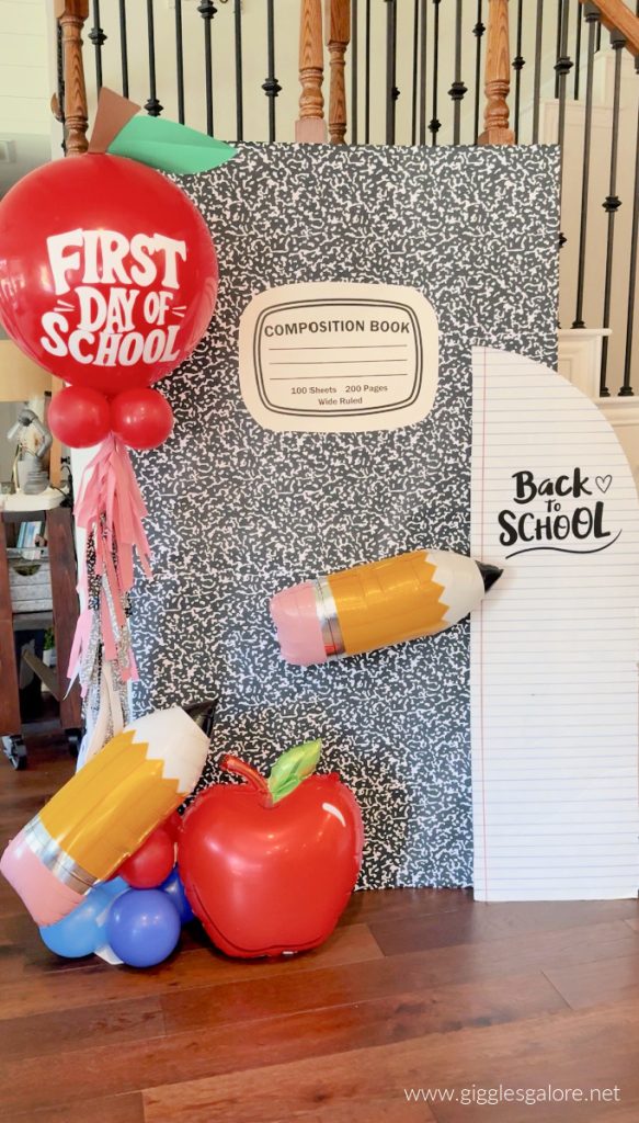 DIY Composition Notebook Backdrop